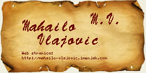 Mahailo Vlajović vizit kartica